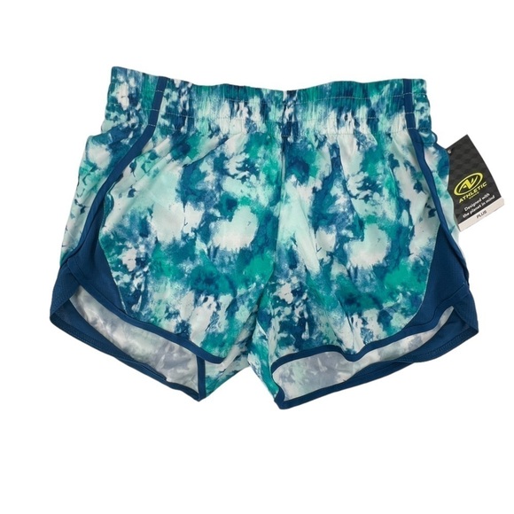 NWT Athletic Works Blue Tie Dye Athletic Shorts Size 10/12 Plus Girl’s - Picture 1 of 5